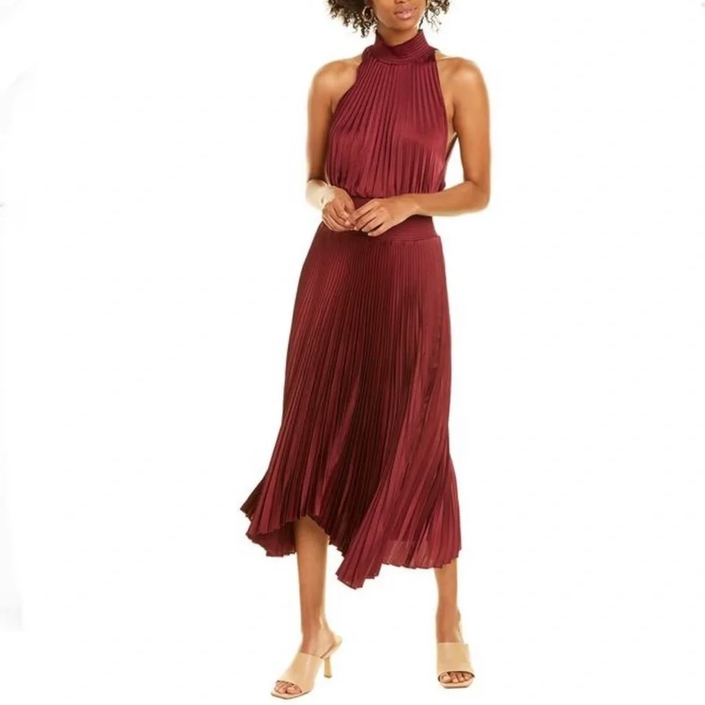 alc burgundy dress Ali | Burgundy Sweetheart Ruched Wrap Maxi Dress